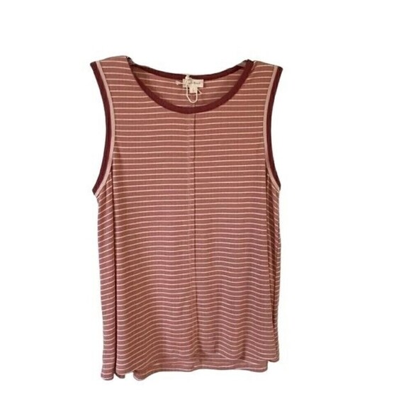 Hem & Thread Ribbed Striped Tank Size Large NWOT - Picture 4 of 8